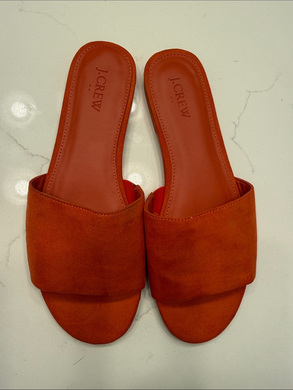 J.Crew Suede Single Strap Slides size 9